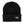 Load image into Gallery viewer, Front view of a black colored beanie