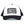 Load image into Gallery viewer, The front of a black and white trucker hat with the Almost Official black stamp logo printed on the front panel.