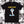 Load image into Gallery viewer, The Cobra Boss shirt depicting a colorful 8 bit cobra and the words Game Over printed on a black shirt with a detailed poster background.