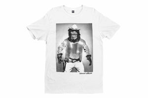 The High Noon white shirt depicting a cowboy gorilla.