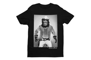 The High Noon black shirt depicting a cowboy gorilla.