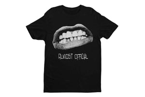 The Pearly Whites shirt depicting a crude mouth cutout.